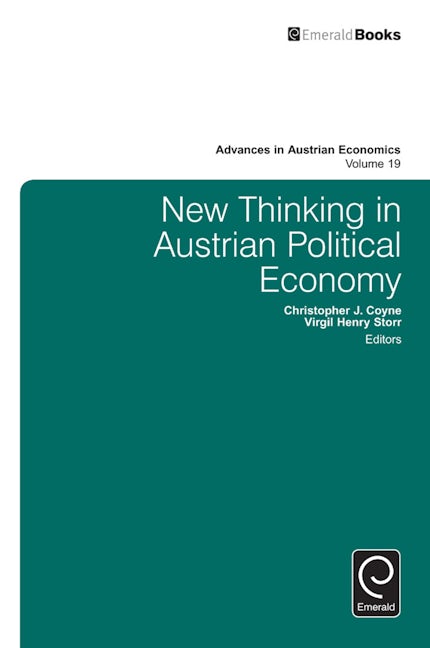 Book cover image for New Thinking in Austrian Political Economy ISBN: 9781785601378